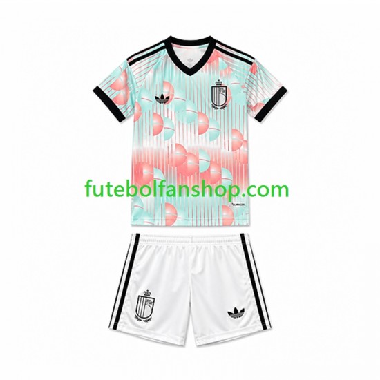 Camisola Alternativo Seleção Belga World Cup 2026 Manga Curta ,Criança