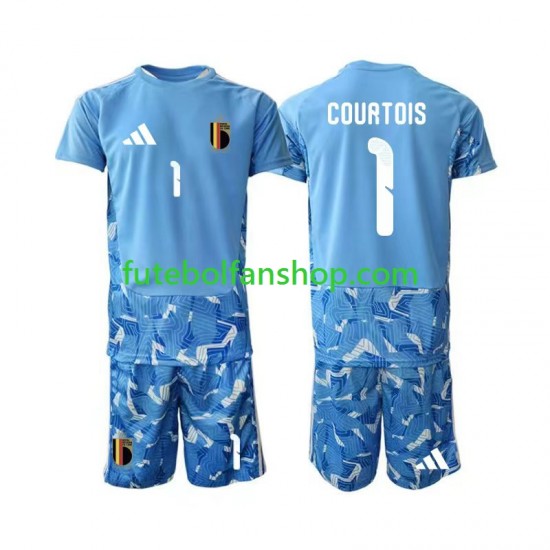 Camisola Principal Guarda-redes Seleção Belga Thibaut Courtois 1 World Cup 2026 Manga Curta ,Criança