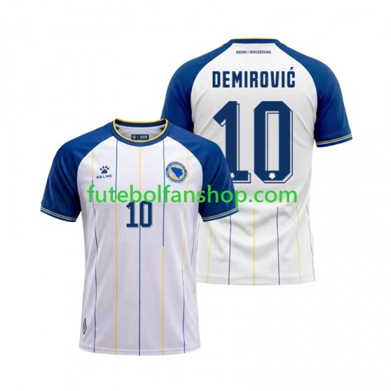 Camisola Alternativo Bosnia Herzegovina Ermedin Demirovic 10 World Cup 2026 Manga Curta ,Homem