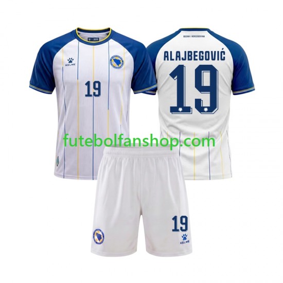 Camisola Alternativo Bosnia Herzegovina Kerim Alajbegovic 19 World Cup 2026 Manga Curta ,Criança