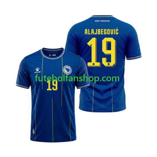 Camisola Principal Bosnia Herzegovina Kerim Alajbegovic 19 World Cup 2026 Manga Curta ,Homem