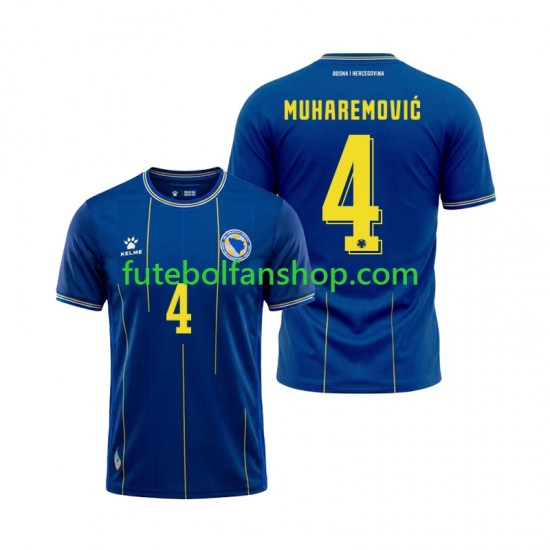 Camisola Principal Bosnia Herzegovina Tarik Muharemovic 4 World Cup 2026 Manga Curta ,Homem