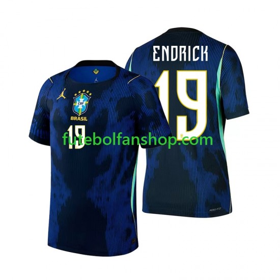 Camisola Alternativo Seleção Brasileira Endrick 19 World Cup 2026 Manga Curta ,Homem