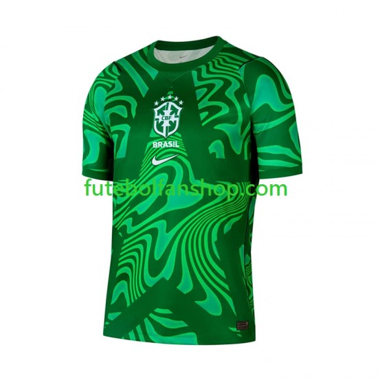 Camisola Alternativo Guarda-redes Seleção Brasileira World Cup 2026 Manga Curta ,Homem