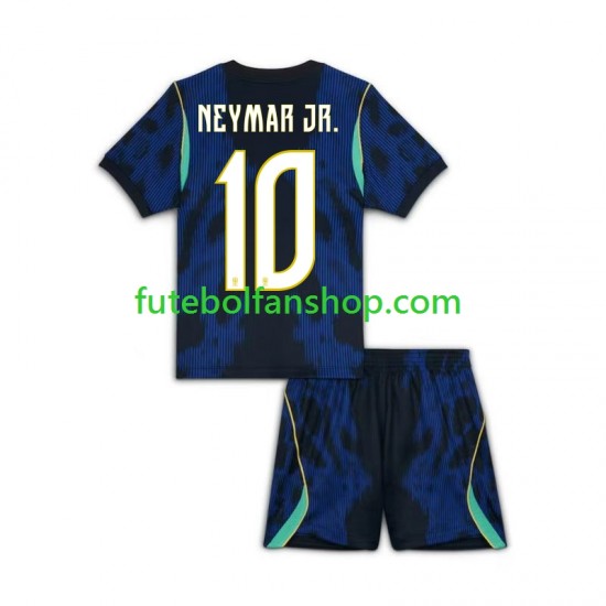 Camisola Alternativo Seleção Brasileira Neymar JR 10 World Cup 2026 Manga Curta ,Criança