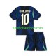 Camisola Alternativo Seleção Brasileira Ronaldinho 10 World Cup 2026 Manga Curta ,Criança