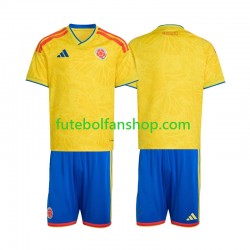 Camisola Principal Seleção Colombiana World Cup 2026 Manga Curta ,Criança