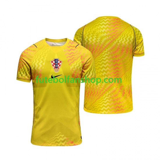 Camisola Principal Guarda-redes Seleção Croata World Cup 2026 Manga Curta ,Homem