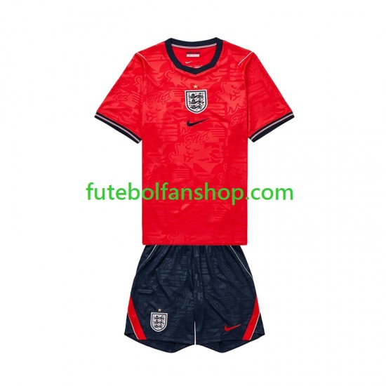Camisola Alternativo Seleção Inglesa World Cup 2026 Manga Curta ,Criança