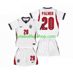Camisola Principal Seleção Inglesa Cole Palmer 20 World Cup 2026 Manga Curta ,Criança