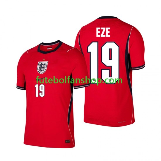 Camisola Alternativo Seleção Inglesa Eberechi Eze 19 World Cup 2026 Manga Curta ,Homem