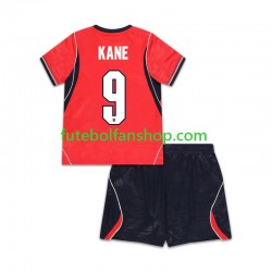 Camisola Alternativo Seleção Inglesa Harry Kane 9 World Cup 2026 Manga Curta ,Criança