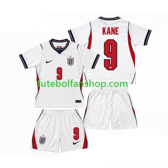 Camisola Principal Seleção Inglesa Harry Kane 9 World Cup 2026 Manga Curta ,Criança
