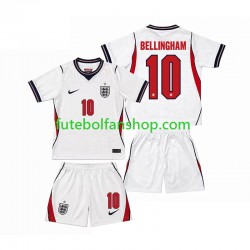 Camisola Principal Seleção Inglesa Jude Bellingham 10 World Cup 2026 Manga Curta ,Criança