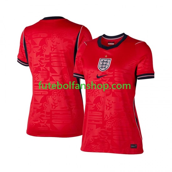 Camisola Alternativo Seleção Inglesa World Cup 2026 Manga Curta ,Senhora