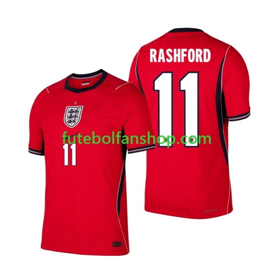 Camisola Alternativo Seleção Inglesa Marcus Rashford 11 World Cup 2026 Manga Curta ,Homem