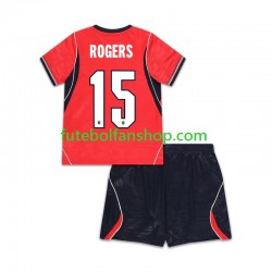 Camisola Alternativo Seleção Inglesa Morgan Rogers 15 World Cup 2026 Manga Curta ,Criança