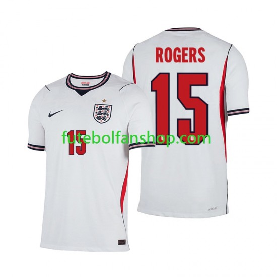 Camisola Principal Seleção Inglesa Morgan Rogers 15 World Cup 2026 Manga Curta ,Homem