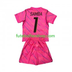 Camisola Alternativo Guarda-redes Seleção Francesa Brice Samba 1 World Cup 2026 Manga Curta ,Criança