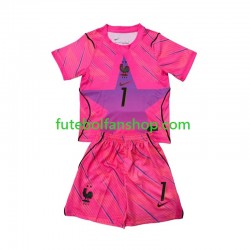 Camisola Alternativo Guarda-redes Seleção Francesa Brice Samba 1 World Cup 2026 Manga Curta ,Criança