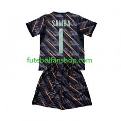 Camisola Principal Guarda-redes Seleção Francesa Brice Samba 1 World Cup 2026 Manga Curta ,Criança