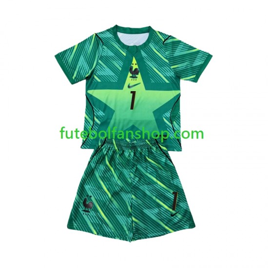 Camisola Alternativa (2ª) Guarda-redes Seleção Francesa Brice Samba 1 World Cup 2026 Manga Curta ,Criança