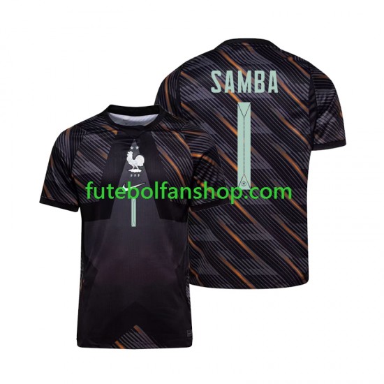 Camisola Principal Guarda-redes Seleção Francesa Brice Samba 1 World Cup 2026 Manga Curta ,Homem