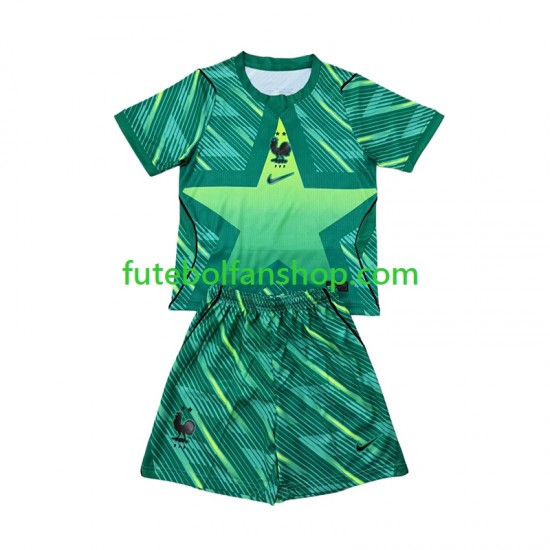 Camisola Alternativa (2ª) Guarda-redes Seleção Francesa World Cup 2026 Manga Curta ,Criança