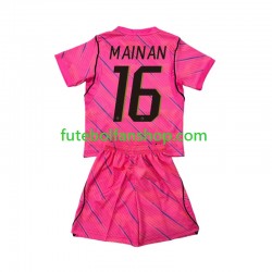 Camisola Alternativo Guarda-redes Seleção Francesa Mike Maignan 16 World Cup 2026 Manga Curta ,Criança