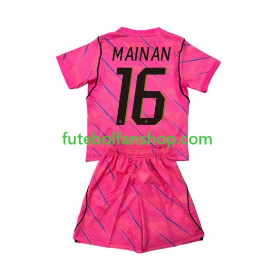 Camisola Alternativo Guarda-redes Seleção Francesa Mike Maignan 16 World Cup 2026 Manga Curta ,Criança