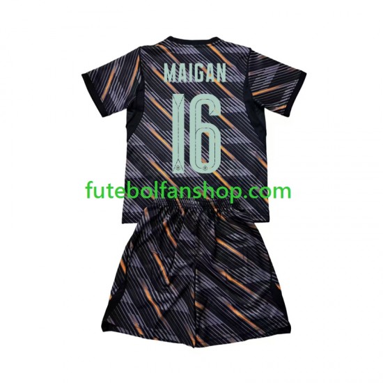 Camisola Principal Guarda-redes Seleção Francesa Mike Maignan 16 World Cup 2026 Manga Curta ,Criança