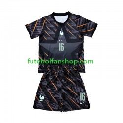 Camisola Principal Guarda-redes Seleção Francesa Mike Maignan 16 World Cup 2026 Manga Curta ,Criança