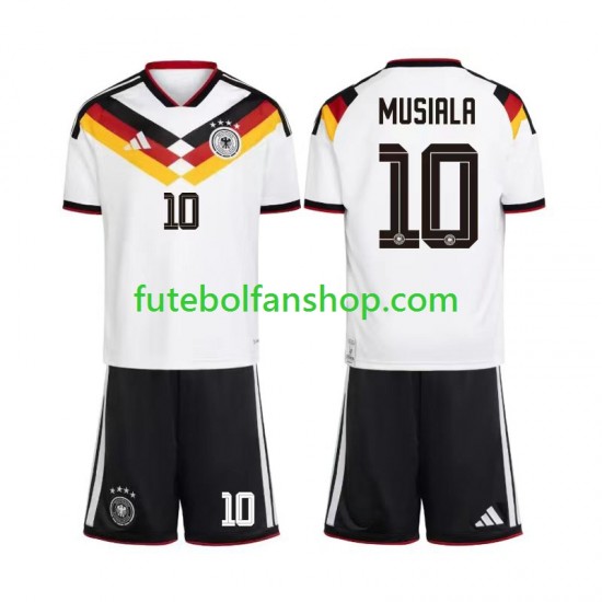 Camisola Principal Seleção Alemã Jamal Musiala 10 World Cup 2026 Manga Curta ,Criança