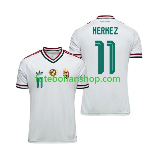 Camisola Alternativo Seleção Húngara Milos Kerkez 11 World Cup 2026 Manga Curta ,Homem