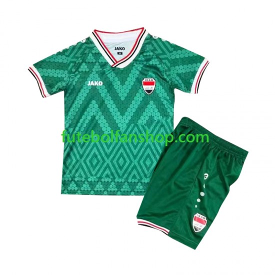 Camisola Principal Seleção Iraquiana World Cup 2026 Manga Curta ,Criança