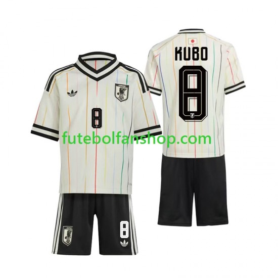 Camisola Alternativo Seleção Japonesa Kubo 8 World Cup 2026 Manga Curta ,Criança