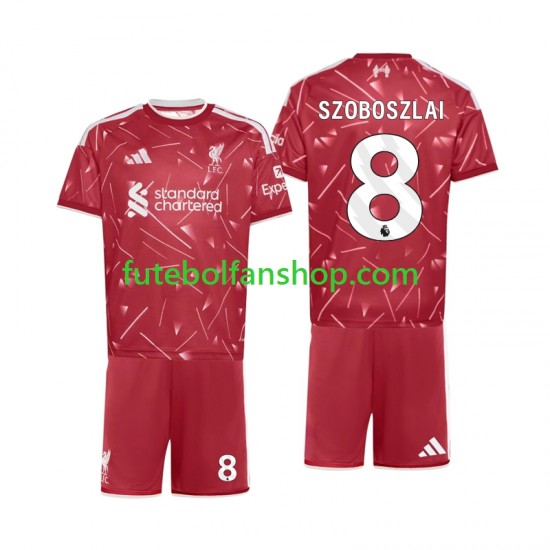 Camisola Principal Liverpool Dominik Szoboszlai 8 Época 2026/2027 Manga Curta ,Criança