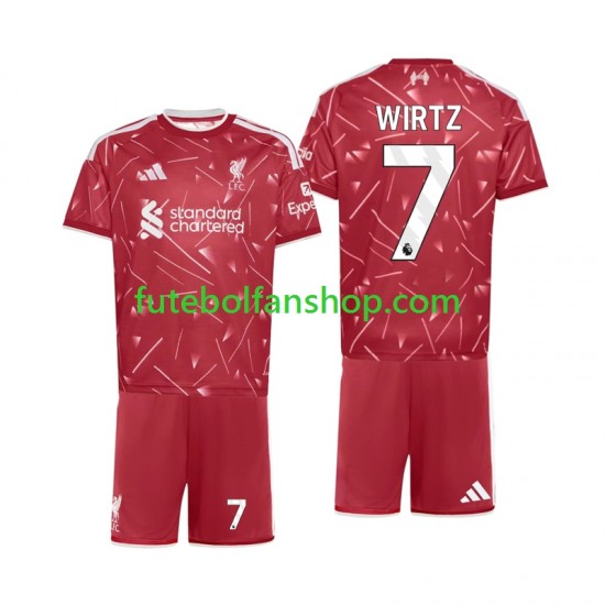Camisola Principal Liverpool Florian Wirtz 7 Época 2026/2027 Manga Curta ,Criança