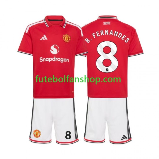 Camisola Principal Manchester United Bruno Fernandes 8 Época 2026/2027 Manga Curta ,Criança