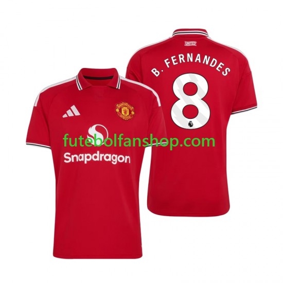 Camisola Principal Manchester United Bruno Fernandes 8 Época 2026/2027 Manga Curta ,Homem