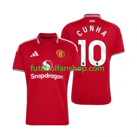 Camisola Principal Manchester United Matheus Cunha 10 Época 2026/2027 Manga Curta ,Homem