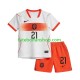 Camisola Alternativo Seleção Neerlandesa Denzel Dumfries 22 World Cup 2026 Manga Curta ,Criança