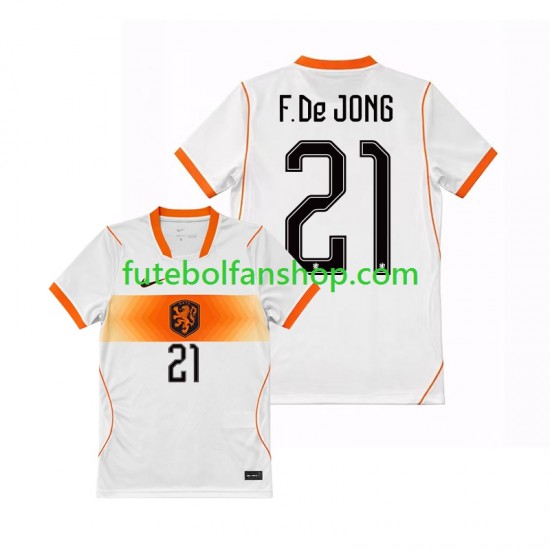 Camisola Alternativo Seleção Neerlandesa Frenkie de Jong 21 World Cup 2026 Manga Curta ,Homem