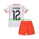 Camisola Alternativo Seleção Neerlandesa Jeremie Frimpong 12 World Cup 2026 Manga Curta ,Criança