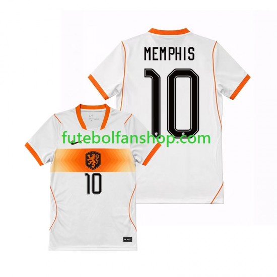 Camisola Alternativo Seleção Neerlandesa Memphis Depay 10 World Cup 2026 Manga Curta ,Homem