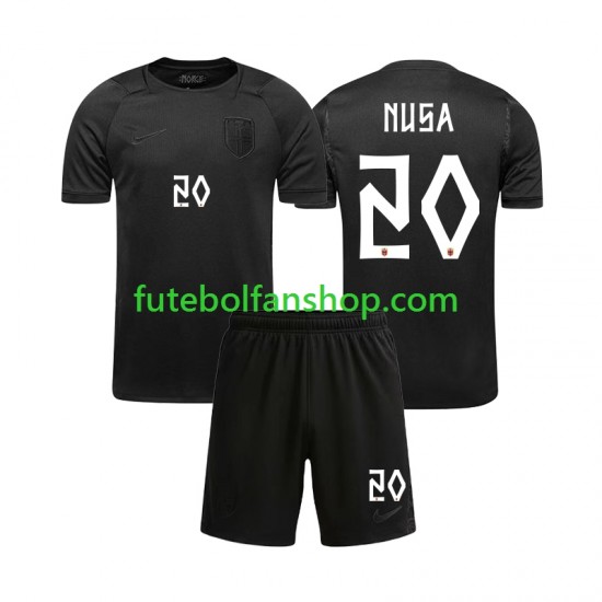 Camisola Alternativo Seleção Norueguesa Antonio NUSA 20 World Cup 2026 Manga Curta ,Criança