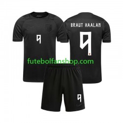 Camisola Alternativo Seleção Norueguesa Braut Haaland 9 World Cup 2026 Manga Curta ,Criança