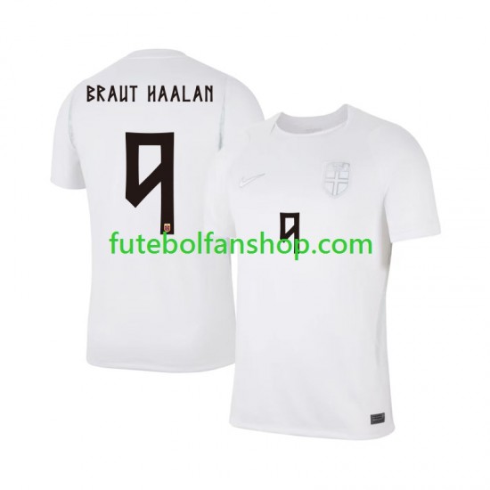 Camisola Alternativa (2ª) Seleção Norueguesa Braut Haaland 9 World Cup 2026 Manga Curta ,Homem