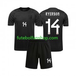 Camisola Alternativo Seleção Norueguesa Julian Ryerson 14 World Cup 2026 Manga Curta ,Criança