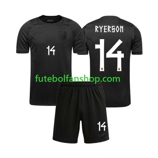 Camisola Alternativo Seleção Norueguesa Julian Ryerson 14 World Cup 2026 Manga Curta ,Criança